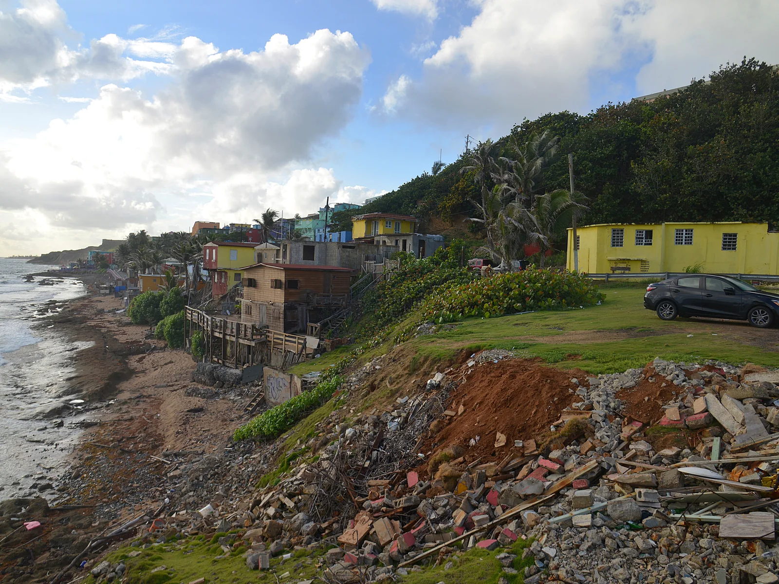View across La Perla and the coast of San Juan, Puerto Rico